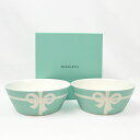 Tiffany&Co. ティファニー ブルーボックス ボウル ペア セット ギフト プレゼント ホワイト スープ皿 サラダボウル 【中古】