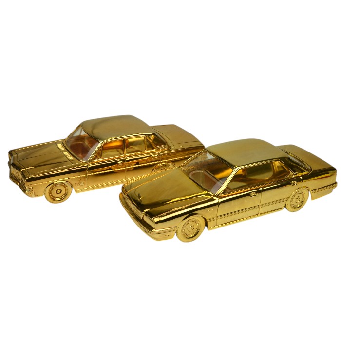 Rakuten - 日産 ノベルティ シガーケース オルゴール付 2台セット セドリック シーマ ミニカー シガレットケース 記念品 昭和 レトロ【中古】 a-2605