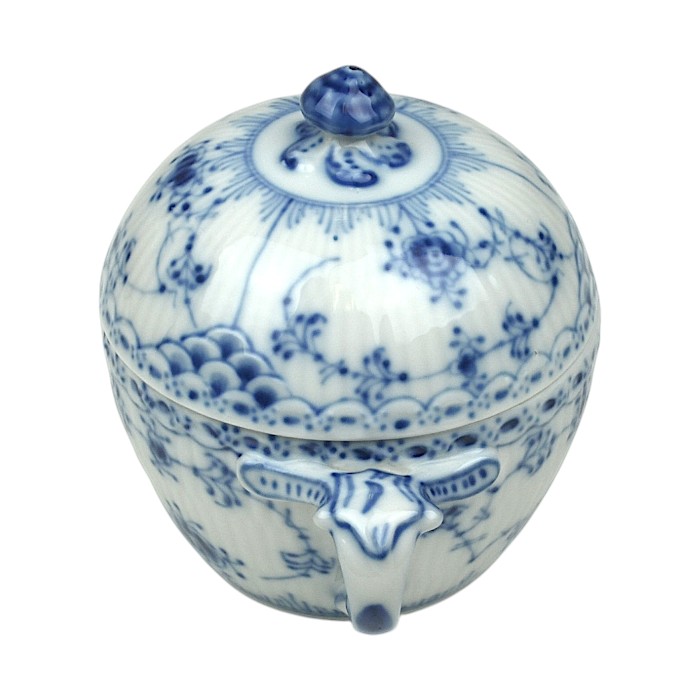 kousei 楽天市場店のRoyal Copenhagen ロイヤルコペンハーゲン ブルーフルーテッド ハーフレース シュガーポット クリーマー セット 【中古】b-2408｜アングル3