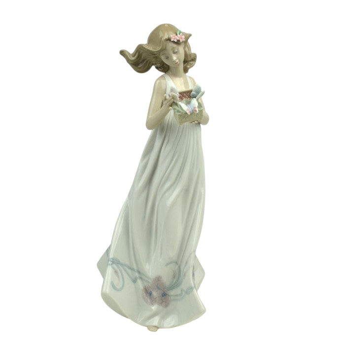 乐天商城 - Lladro リヤドロ 私の宝物 6777 陶器人形 置物 インテリア【中古】 a-2605