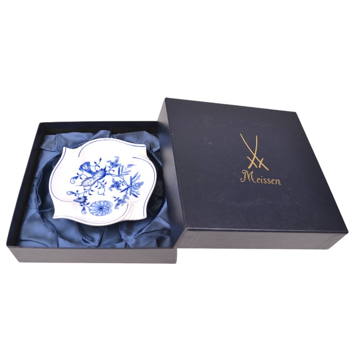 Meissen マイセン ブルーオニオン アッシュトレイ 灰皿 小物入れ プレート インテリア 飾り 陶器a-2606
