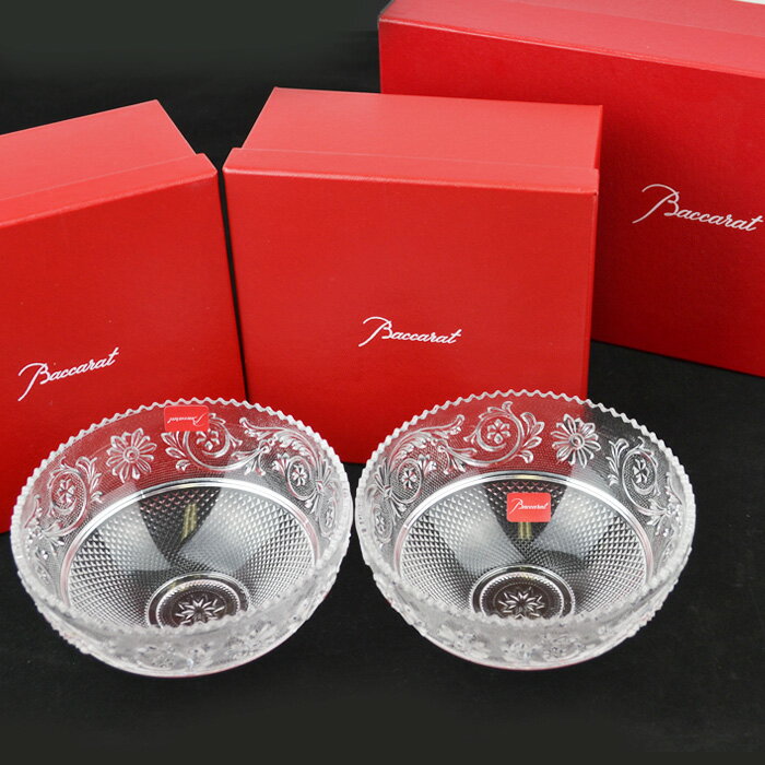 Rakuten - Baccarat バカラ アラベスクボウルセットペアセット 食器 皿 深皿クリスタル ガラス 【中古】 a-2606