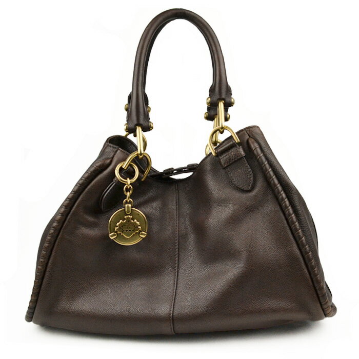 BALLY - BALLY バリー トートバッグ ハンドバッグ SWITZERLAND 1851 レディース レザー ブラウン チャーム【中古】 a-2601