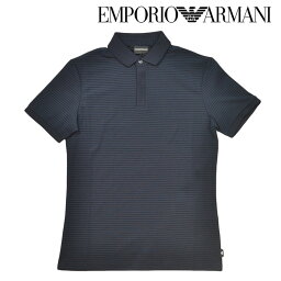 エンポリオ アルマーニ ポロシャツ  （メンズ） EMPORIO ARMANI エンポリオアルマーニ ポロシャツ 半袖シャツ 細ボーダー トップス ダークネイビー 濃紺 メンズ 男性 M L XL XXL サイズ シンプル シャツ 父の日 ギフト プレゼント包装無料 お洒落 オシャレ 春夏 プレゼント ギフト