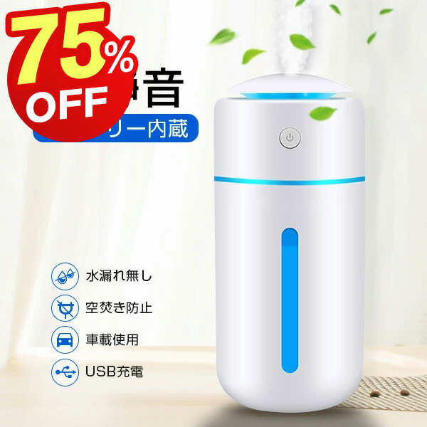 【 2025新設計・銀イオン抗菌加工】 加湿器 卓上 小型 Type-C充電式 卓上加湿器 除菌 大 ...