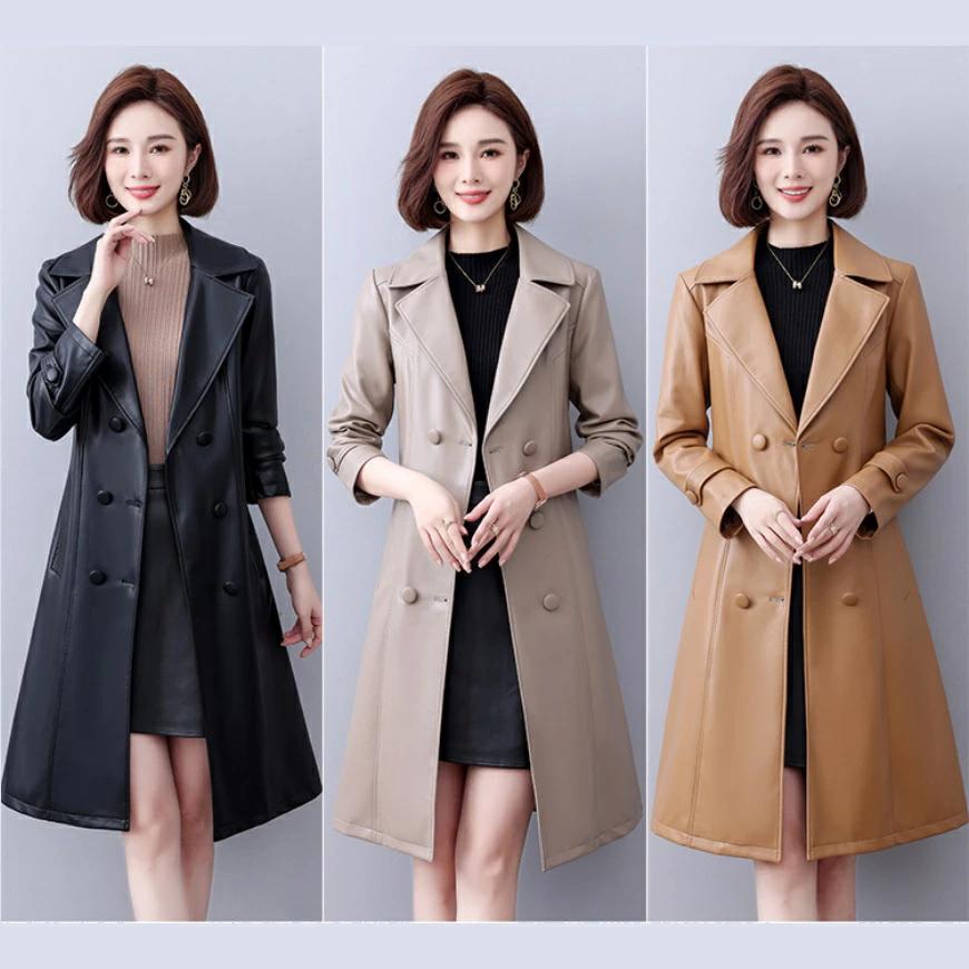 ♪セレブファッション　秋冬新作　ラム革コート　本革　トレンチコート　保温性抜群　シーンを選ばず活..