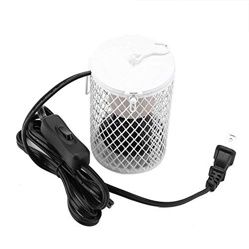 ペット暖房電球 保温電球 ペット用 ひよこ カエル トカゲ ヘビ カメ 爬虫類 熱帯?亜熱帯 断熱保護ガード付き クヒーターランプ