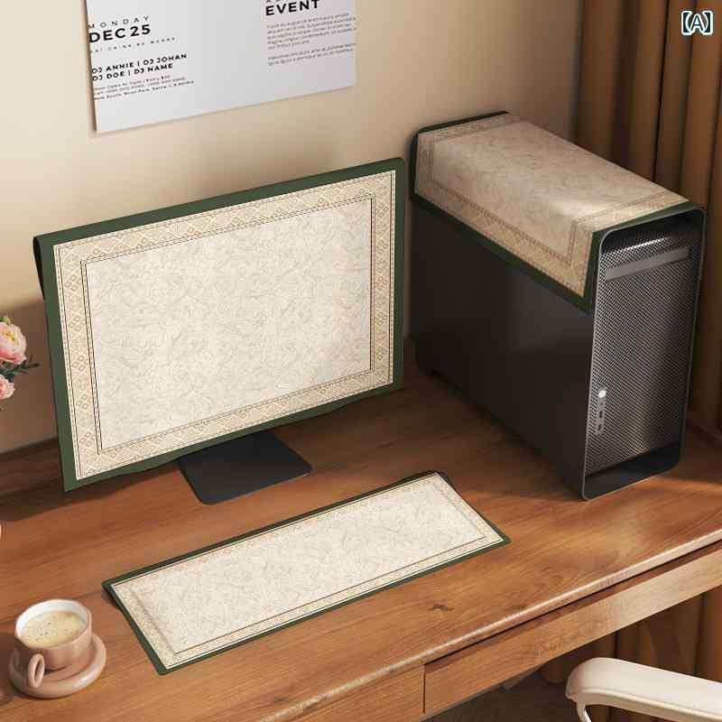 パソコン モニター カバー ほこりよけ ディスプレイ PC デスクトップ 汚れ防止 保護 防塵布 フランネル クロス キーボード 本体 セット おしゃれパソコン モニター カバー ほこりよけ ディスプレイ PC デスクトップ 汚れ防止 保護 防塵布 フランネル クロス キーボード 本体 セット おしゃれ