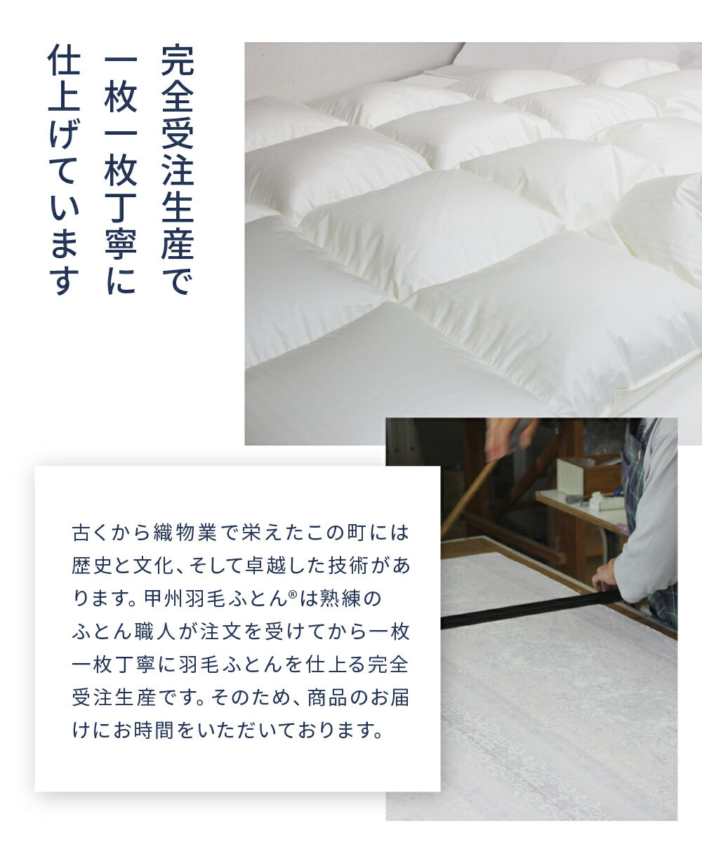 【送料無料】ホワイトグースダウン93%抗菌・抗ウイルス加工肌掛けふとん(Dサイズ190cmtimes;210cm)