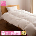 【送料無料】ポーランドホワイトマザーグースダウン95%合い掛けふとん (SDサイズ 170cm×210cm) 羽毛布団 掛け布団 サイズ セミダブル 日本製 合掛け ホワイト 無地 綿100% 超長綿 寝具 ふとん 羽毛 合い掛け布団 国産 【甲州羽毛ふとん】