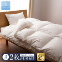 【送料無料】ホワイトグースダウン95%2枚合わせ掛けふとん (Dサイズ 190cm×210cm)【甲州羽毛ふとん】