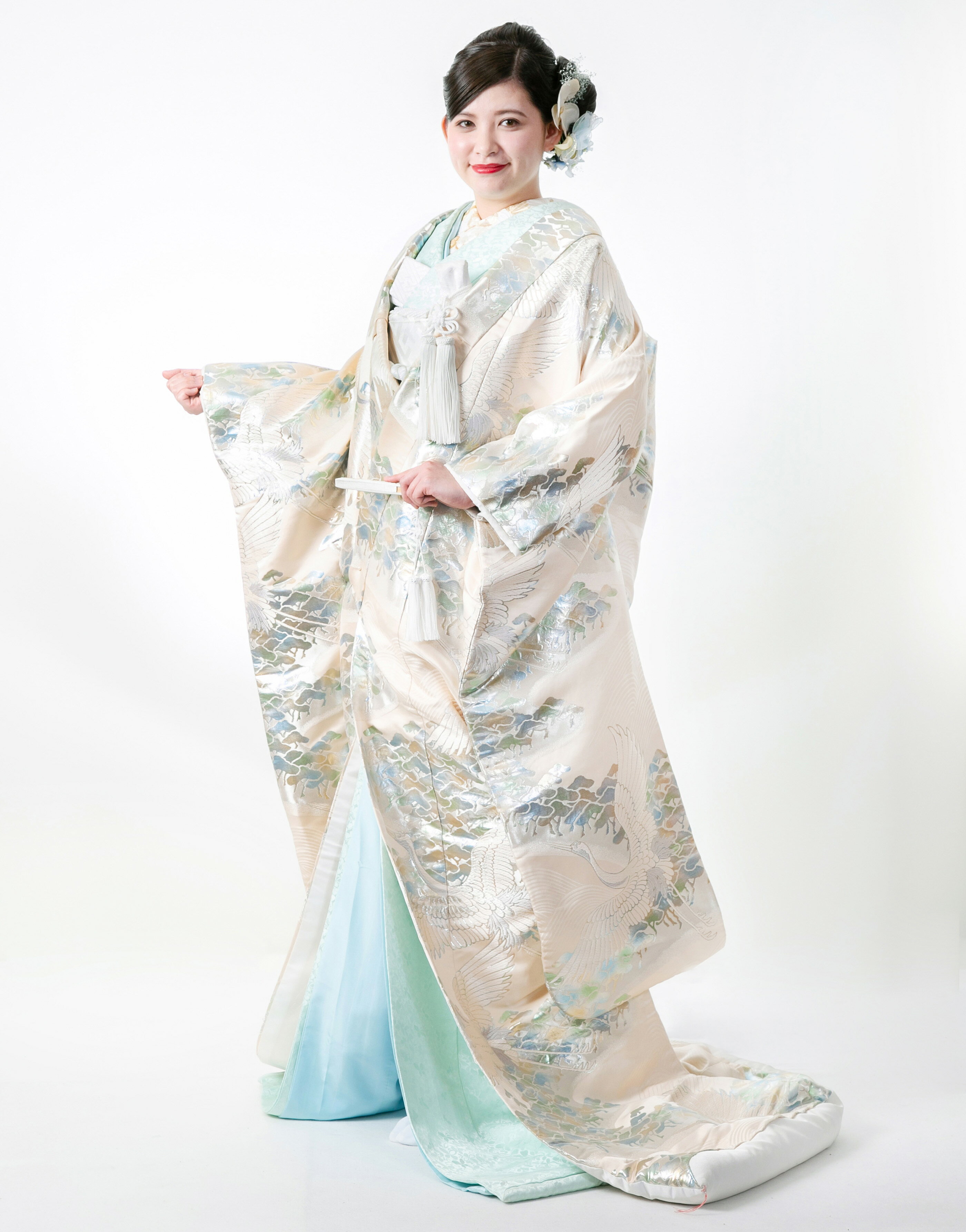 白無垢 レンタル 色打掛 打掛 iro024 結婚式 結婚 白 シルバー ゴールド フルセッ...