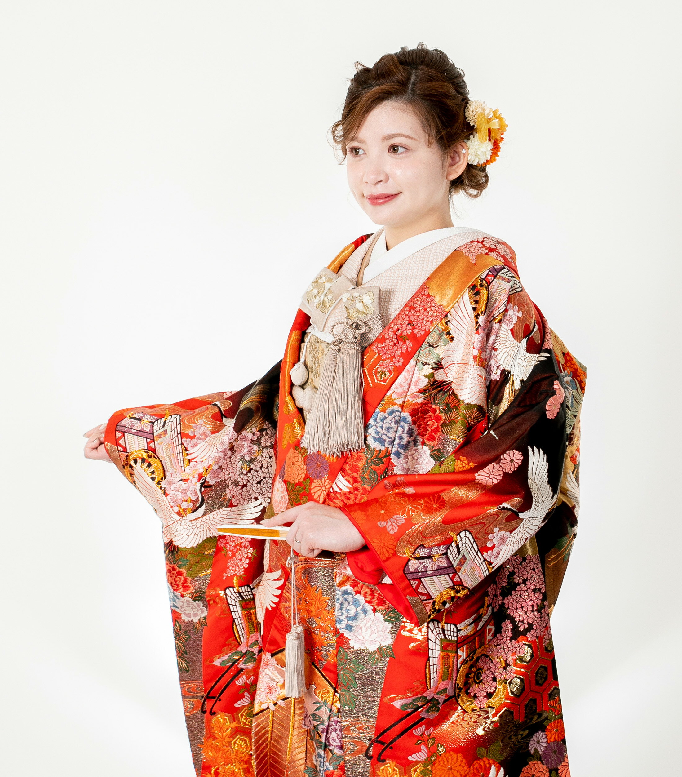色打掛 レンタル 打掛 iro038 赤 レッド 黒 ブラック フルセット 和装 和婚 前撮り 花嫁衣装 花嫁衣装セット 婚礼衣装 婚礼 ウェディング ウエディング 高級 貸衣装 衣装レンタル 送料無料 前撮り 写真撮り 神社婚 お色直し 【中将の君】