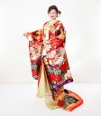 色打掛 レンタル 打掛 iro045 赤 レッド 金色 ゴールド フルセット 和装 和婚 前撮り 花嫁衣装 花嫁衣装セット 婚礼衣装 婚礼 ウェディング ウエデ...