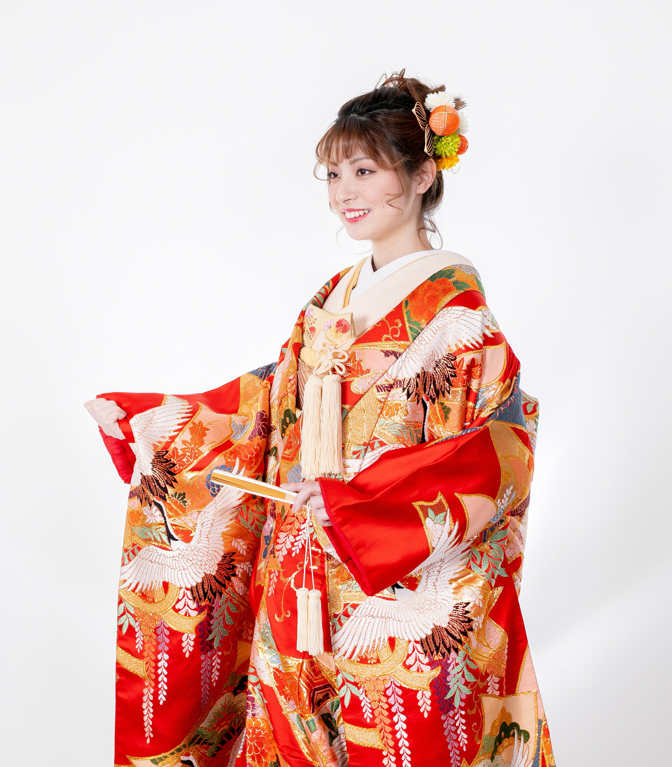 色打掛 レンタル 打掛 iro050 赤 レッド 金 ゴールド フルセット 和装 和婚 前撮り 花嫁衣装 花嫁衣装セット 婚礼衣装 婚礼 ウェディング 高級 貸衣装 衣装レンタル 送料無料 前撮り 写真撮り 神社婚 お色直し 【新花のしめ】