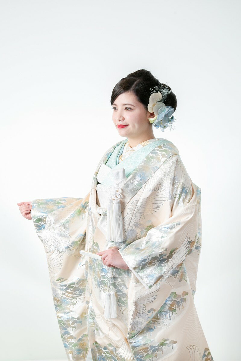 和装 新婦 白無垢 高級 前撮り 婚礼衣装 色打掛 和婚 花嫁衣装セット 結婚 撮影 写真撮り お色直し ウェディング 神社婚 婚礼衣装 花嫁衣装 打掛 レンタル 松林に鶴 Iro024 結婚式 結婚 白 シルバー ゴールド レンタル 打掛 色打掛 フルセット 和装 和婚