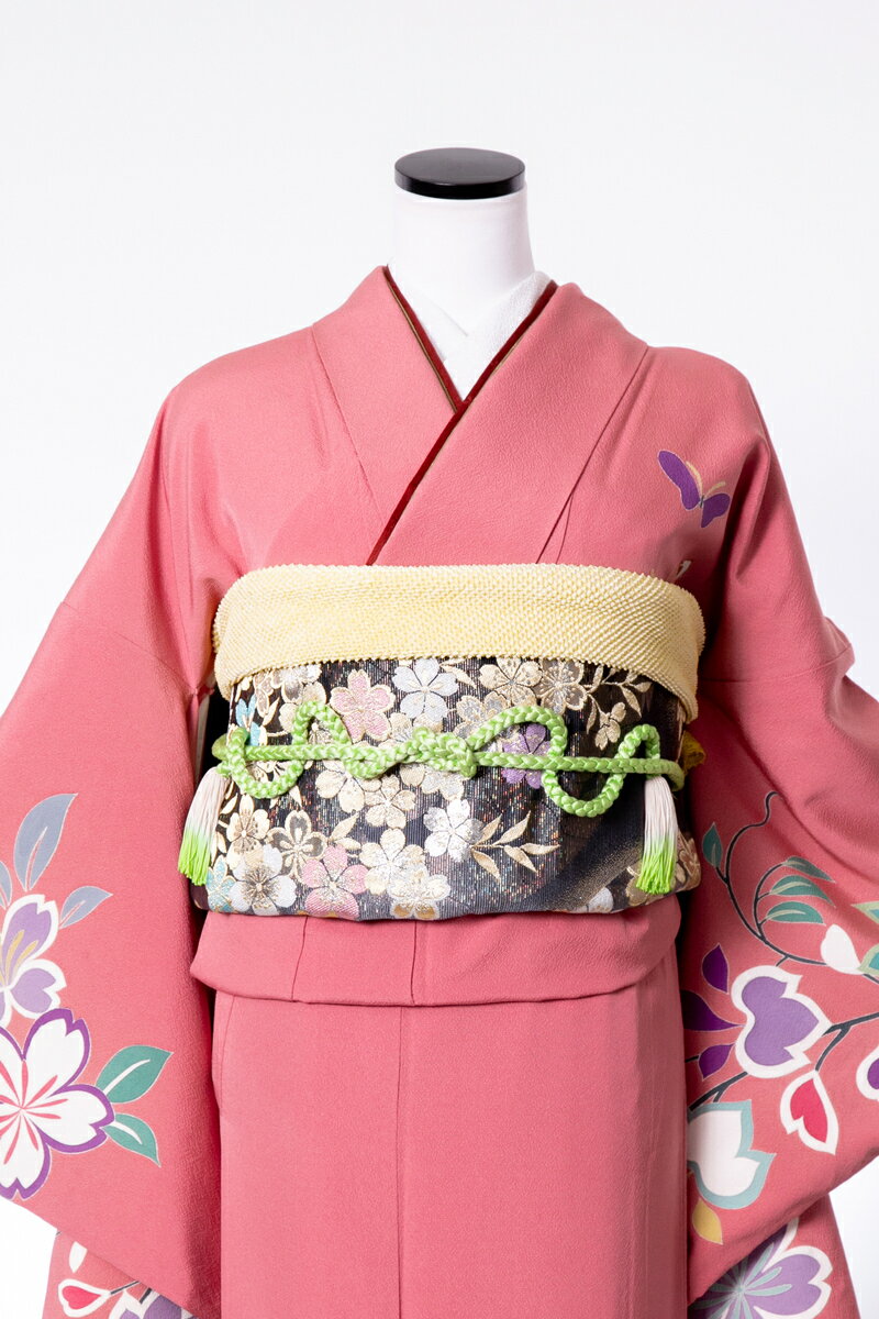 【レンタル】 振袖 furi041 ピンク牡丹に蝶 ピンク 振袖 振り袖 ふりそで furisode 振袖セット フルセット 往復送料無料 結婚式 披露宴 卒業式 結納 和服 着物 kimono 貸衣装 お呼ばれ パーティ 【2月〜11月レンタル】