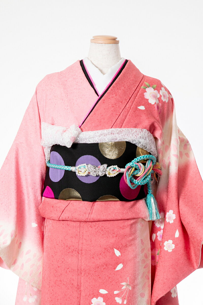 振袖 レンタル 成人式 sfuri073 淡ピンク手毬桜 ピンク 白 ホワイト 振り袖 ふりそで furisode 振袖セット フルセット 往復送料無料 結婚式 披露宴 卒業式 結納 和服 着物 kimono 貸衣装