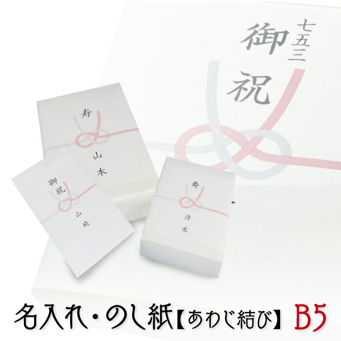 のし紙 あわじ結び 熨斗紙 印刷 名前入り 名入れ 御祝い 御挨拶 20枚 B5サイズ 送料無料