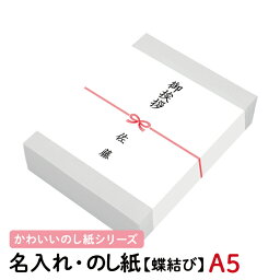 リアルタイムランキング1位！かわいいのし紙 蝶結び 花結び 熨斗紙 印刷 名前入り 名入れ 御祝 寿 御挨拶 内祝 20枚 A5 サイズ 送料無料