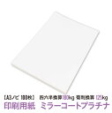 ★用紙はあのミラーコートプラチナ!送料無料★A3ノビ 印刷用紙 高級紙 厚口 100枚 0.22mm(四六判換算180kg・菊判換算125kg・坪量209.4g/m2)