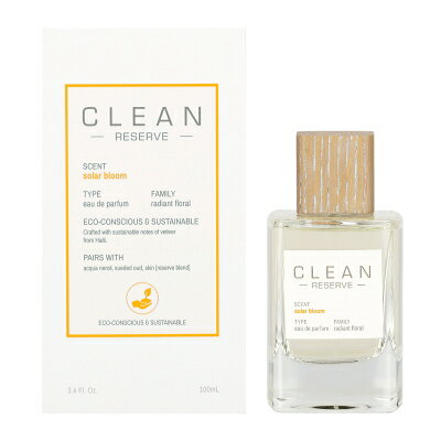 【最大400円OFFクーポン】クリーン CLEAN リザーブ ソーラー ブルーム オードパルファム EDP SP 100ml 【香水】【当日出荷_休止中】【送料無料】 【最大400円OFFクーポン】クリーン CLEAN リザーブ ソーラー ブルーム オードパルファム EDP SP 100ml 【香水】【当日出荷_休止中】【送料無料】