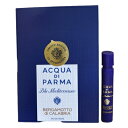 アクア デ パルマ 【予告5/1(水)ポイント10倍※要エントリー】アクア デ パルマ ACQUA DI PARMA ブルー メディテラネオ ベルガモット ラ スプンニャトゥーラ オードトワレ スプレー EDT 1.2ml サンプル ミニチュア 【ミニ香水】【あす楽休止中】【割引クーポンあり】