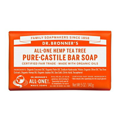 ドクターブロナー Dr.Bronner's マジックソープ バー ティートゥリー 140g 【正規輸入品】【当日出荷_休止中】【割引クーポンあり】のサムネイル