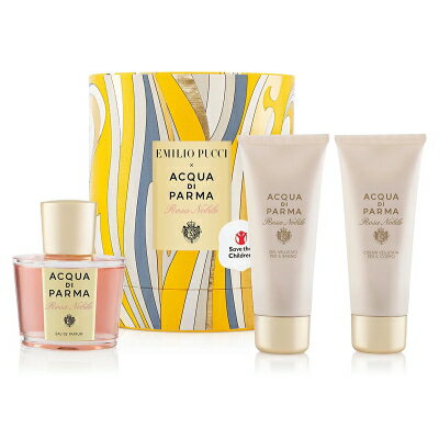 アクア デ パルマ 【5/15(水)ポイント最大10倍発生】【最大1111円OFFクーポン】アクア デ パルマ ACQUA DI PARMA ローザ ノービレ 3P ホリデーギフトセット コフレ オードパルファム100ml＋ボディクリーム75g＋シャワージェル75ml 【香水】【あす楽】【送料無料】