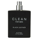 クリーン 【最大400円OFFクーポン】クリーン CLEAN ブラックレザー フォーメン テスター EDT SP 100ml 【訳あり香水】【あす楽】【送料無料】