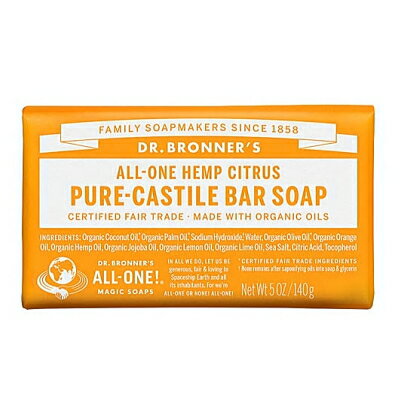 【最大1110円OFFクーポン】ドクターブロナー Dr.Bronner's マジックソープ バー シトラスオレンジ 140g 【当日出荷_休止中】のサムネイル