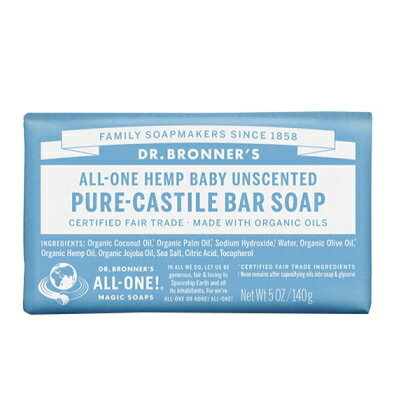 【予告1/15(月)ポイント10倍発生】【最大2222円OFFクーポン】ドクターブロナー Dr.Bronner's マジックソープ バー ベビーマイルド 140g 【あす楽休止中】【割引クーポンあり】のサムネイル