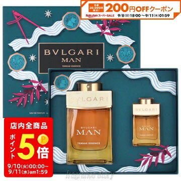 ブルガリ 【6/1限定★ポイント5倍＋400円OFF】ブルガリ BVLGARI ブルガリ マン テラエ エッセンス 2Pセット EDP100ml+15ml 【783320419317】 fs 【香水 メンズ】【あす楽】