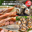 高級海鮮バーベキューセット4種31品（大アサリ6 特大赤えび