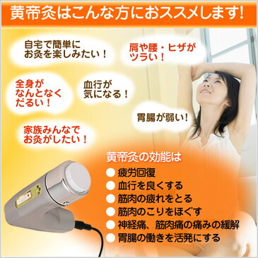 黄帝灸ナノプラチナ II 型 電気 温灸器 温熱治療器 火を使わない お灸 温灸器 電子 電気の お灸 びわ葉 温灸器 へそきゅう へそ温灸 お腹 冷え 温め 肩 首 背中 こり 頭 目 疲れ 腰 足 痛み お子様やペットにも使えます。消耗品無し、送料無料