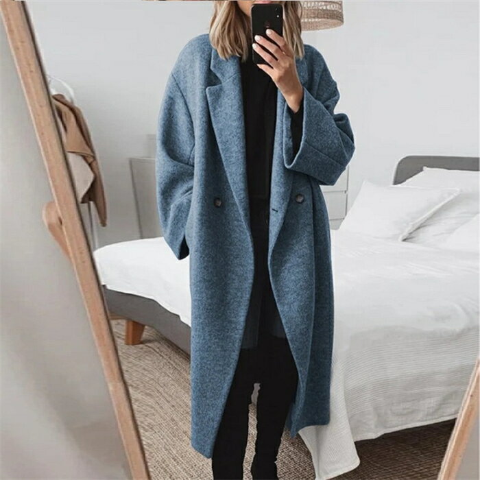 コート 秋冬 レディースコート 秋コート 秋冬ロングコート レディースアウター チェスターコート オーバーコート 大人コート きれいめコート エレガント 通勤 通学 ロング丈 ブラック ゆったり 大きいサイズ OL おしゃれ 冬物 送料無料のサムネイル