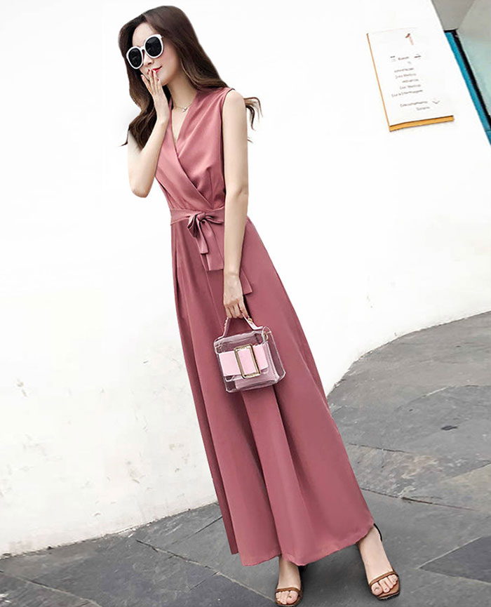 KOTE　楽天市場店のオールインワン ワイドパンツ レディース オーバーオール ジャンパー 高級感 オーバーサイズ 大きいサイズ カジュアル リラックス きれいめ ゆったり 体型カバー 着瘦せ 春夏 大人 抜け感 20代 30代 40代｜アングル2