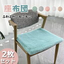 チェアパッド 円形 方形 座布団 2枚セット ふわふわ もこもこ シャギー クッション フェイクファー シートクッション 椅子用 チェアクッション 畳用 45cm 無地 座り心地いい 体圧分散 和室 洋室 おしゃれ 可愛い 秋冬
