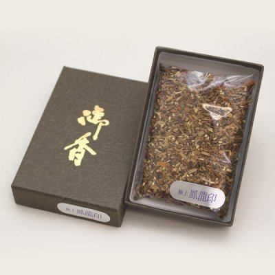極上鳳龍印（紙箱入）25グラム　梅栄堂 baieido 日本製 しょうこう 高級 沈香 白檀 香木 線香 お香 御焼香 寺院 お寺 仏壇 法要 寺