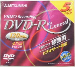 三菱化学　DVD−R　DRR47V5　5枚　CPRM