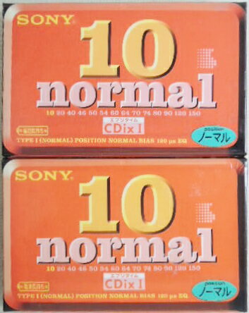 2パック ソニー カセットテープ C10CDX1D 10分 音楽用 2パック ソニー カセットテープ C10CDX1D 10分 音楽用