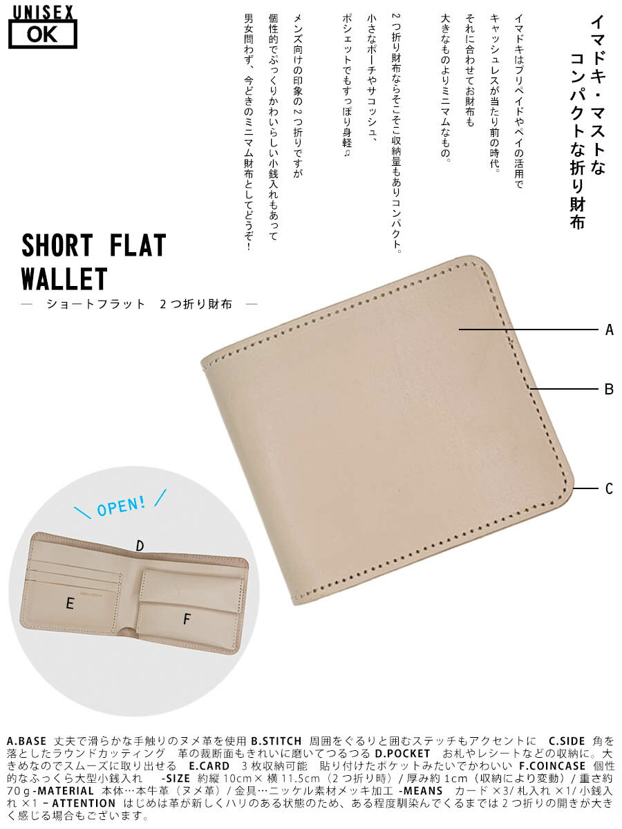 ▲SHORT クラシカルなトリコロールカラー「ショートフラット 財布」ミニマムウォレット（SFW-NRHW-W）