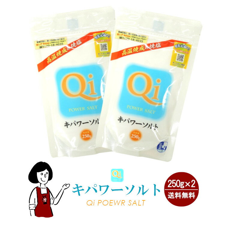 キパワーソルト 250g×2 メール便 送料無料 調味料 ソルト 塩 焼塩 還元力 ミネラル 肉料理 魚介料理 天ぷら 美容 入浴 家庭菜園 鮮度 こわけや