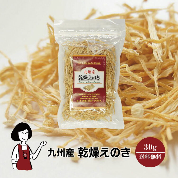 九州産 乾燥えのき 30g〔チャック付