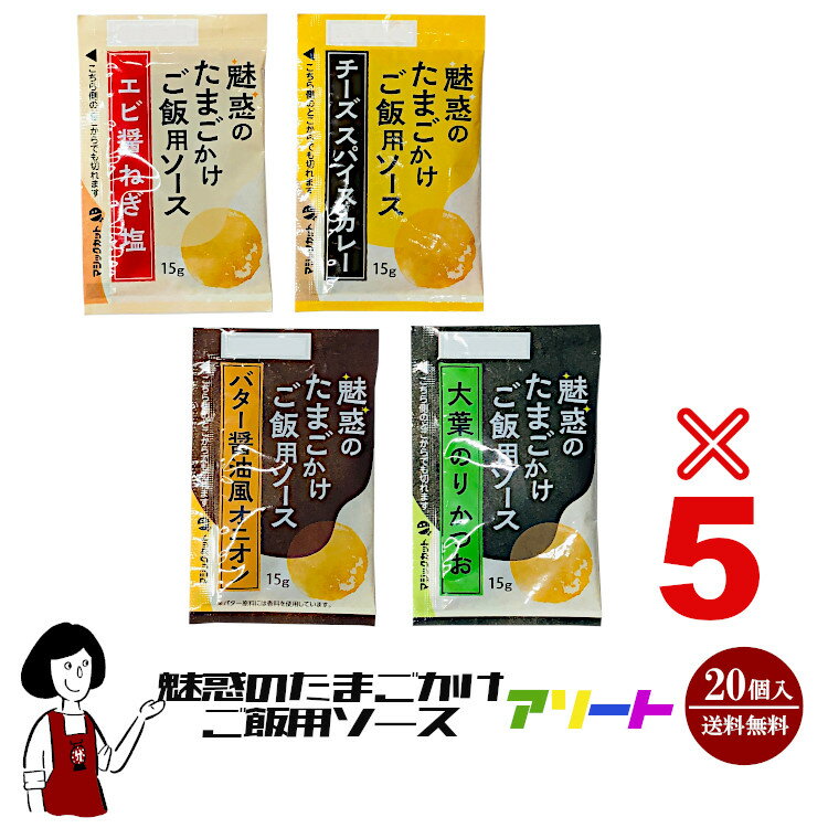 ＜訳あり＞魅惑のたまごかけご飯用ソース アソート（20袋入）／メール便 送料無料 卵かけ ごはん