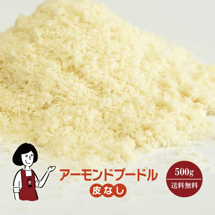 生アーモンドプードル(皮なし)　500g〔チャック付〕／アーモンドパウダー メール便 送料無料 チャ ...