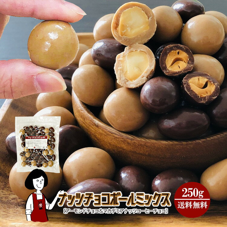 ＼24時間限定／ナッツチョコボールミックス［アーモンドチョコ＆マカデミアナッツコーヒーチョコ］250g