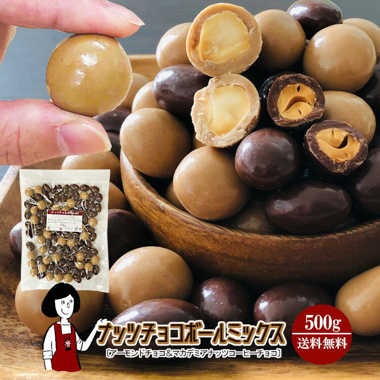 ＼24時間限定／ナッツチョコボールミックス［アーモンドチョコ＆マカデミアナッツコーヒーチョコ］500g