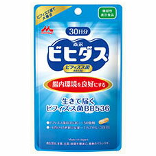 お客様へ（発送についてのご注意点） ※この商品はメール便発送商品でございます。宅配便ではございませんのでご了承くださいませ。 1.代引き決済はご利用いただけません。 2.郵便ポスト投函にて配達が完了いたします。 3.配達日のご指定、お届け時間のご指定ができません。お届けまで2〜5日かかります。（年末年始はそれ以上かかる場合がございます。） 4.メール便対象外商品と同梱の場合、宅配便が適用されますので何卒ご了承くださいませ。 5.配達完了後の補償対象外となりますので、お客様方郵便受けが外や、鍵のかからない集合住宅などの郵便受けの場合は宅配便をご利用くださいませ。 6.郵便物として配達されますので箱潰れなどが生じる場合がございます。 7.郵便受けが狭い場合、表札が違う場合など配達ができない場合は当店へ返送となります。再発送にかかります送料はお客様ご負担となりますので了承くださいませ。 ※ご確認宜しくお願いを申し上げます。 生きて届く ビフィズス菌BB536 数多くの菌の中から酸や酸素に強いビフィズス菌BB536を選び抜き、生きたまま腸に届けられるよう工夫して、小型の植物性カプセルにつめました。 胃酸に負けない独自のカプセル技術でビフィズス菌BB536を生きたまま大腸まで届けます。 お召し上がり方 1日1回、1カプセルを目安に、水などと一緒にかまずにお召し上がりください 成分 ビフィズス菌末（澱粉、ビフィズス菌乾燥原末）、乳蛋白消化物、澱粉、ミルクオリゴ糖（ラクチュロース）、HPMC、アルギン酸Na、炭酸Ca、リン酸Ca、カラメル色素、（原材料の一部に乳を含む） 栄養成分 （1カプセル246mg当たり） エネルギー0.76kcal たんぱく質0.06g 脂質0〜0.01g 炭水化物0.16g（糖質：0.12g、食物繊維：0.04g） 食塩相当量0〜0.01g 内容量 30カプセル 使用上の注意 ・本品は、疾病の診断、治療、予防を目的としたものではありません。 ・本品は、疾病に罹患している者、未成年者、妊産婦(妊娠を計画している者を含む。)及び授乳婦を対象に開発された食品ではありません。 ・疾病に罹患している場合は医師に、医薬品を服用している場合は医師、薬剤師に相談してください。 ・体調に異変を感じた際は、速やかに摂取を中止し、医師に相談してください。 ・本品は、事業者の責任において特定の保健の目的が期待できる旨を表示するものとして、消費者庁長官に届出されたのものです。ただし、特定保健用食品と異なり、消費者庁長官による個別審査を受けたものではありません。 ・食生活は、主食、主菜、副菜を基本に食事のバランスを。 販売者 森永乳業 108-8403 東京都港区芝5-33-1 0120-369-744 区分 機能性表示食品／日本製 広告文責：ヘルスケアコヤマ　029-302-2920※リニューアル、発売終了、成分変更、規格変更などの場合がございます。予めご了承くださいませ。　