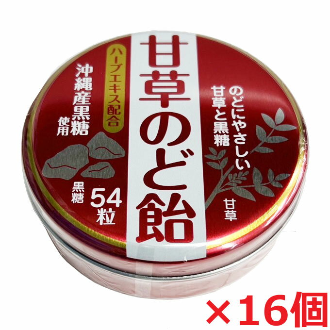 【16個セット】奥田薬品　甘草のど飴　54粒×16個